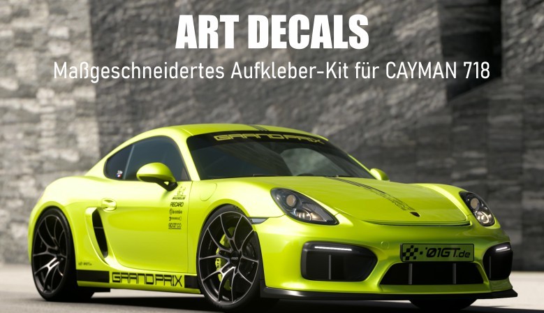 01GT - Porsche CAYMAN GT4RS ART DECALS Maßgeschneidertes Aufkleber-Kit